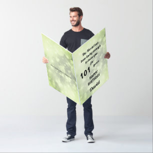 Luxury Giant Personalised Sparkly 101st Card