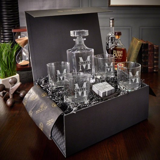 Luxury Gift Box with Engraved Carson Decanter (Front)