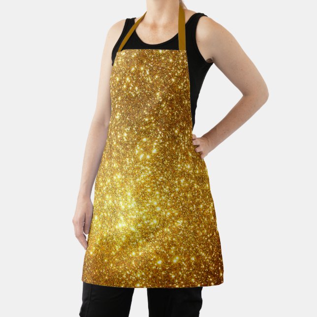 Luxury Gift Popular Gold Glitter Apron (Insitu)