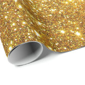 Gold Glitter Wrapping Paper