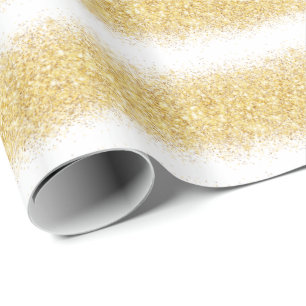 Luxury Gift Popular White Gold Glitter Wrapping Paper