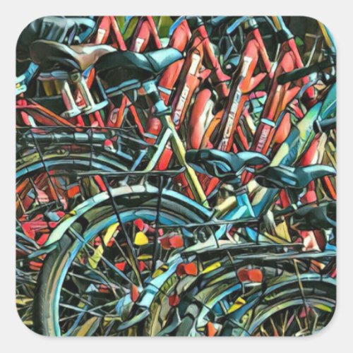 Luxury gifts for cyclists square sticker