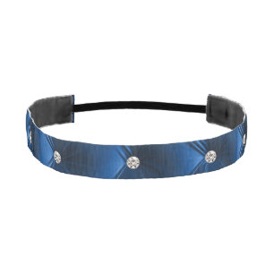 Luxury Glam Blue Faux Velvet Athletic Headband