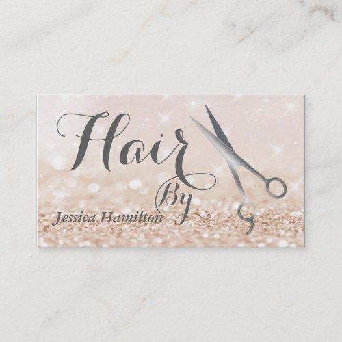 Luxury glam elegant faux glitter appointment card