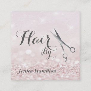 Luxury glam elegant faux glitter appointment card