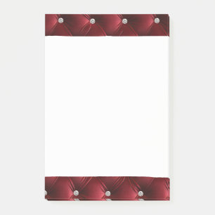 Luxury Glam Girly Red Faux Velvet Post-it Notes