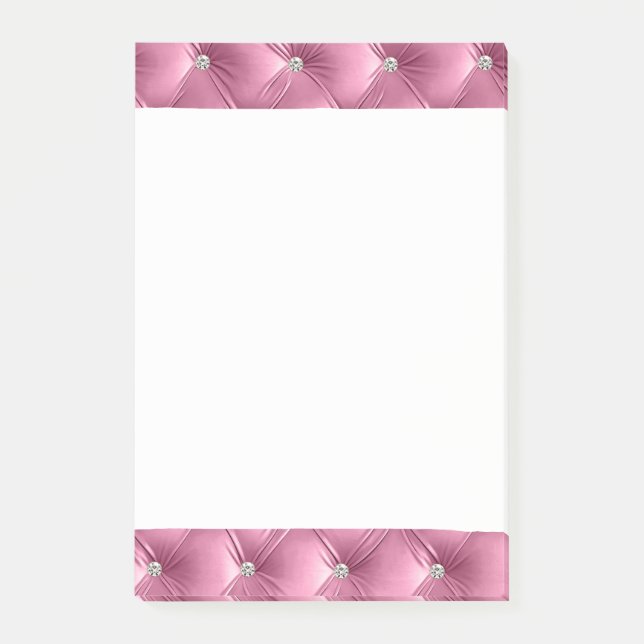 Luxury Glam Girly Soft Pink Faux Velvet  Post-it Notes (Front)