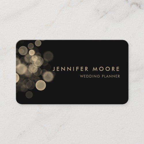 Luxury Glam Gold Light Spots Professional Business Card