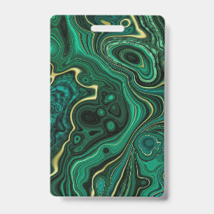Luxury Glam Green Colorful Abstract Pattern Badge