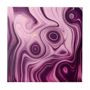 Luxury Glam Light Purple Colorful Abstract Pattern Ceramic Tile