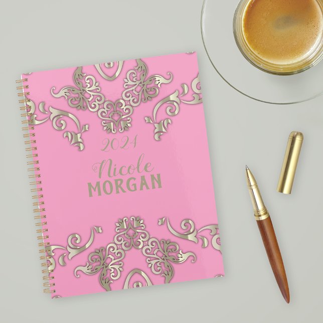 Luxury Glam Romantic Chic Pink and Gold 2024 Planner (Creator Uploaded)