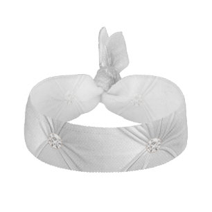 Luxury Glam Soft Grey Faux Velvet Elastic Hair Tie