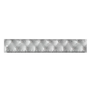 Luxury Glam Soft Grey Faux Velvet Ruler
