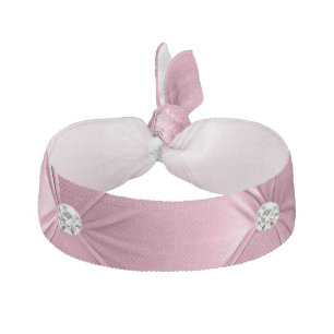 Luxury Glam Soft Pink Faux Velvet Christmas Elastic Hair Tie