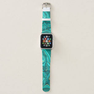 Luxury Glam Turquoise Bright Abstract Pattern Apple Watch Band