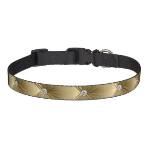 Luxury Glam Warm Gold Faux Velvet Pet Collar