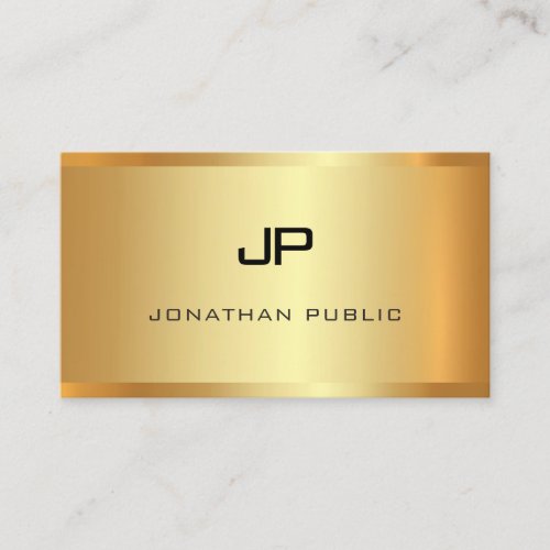 Luxury Glamorous Faux Gold Modern Elegant Template Business Card