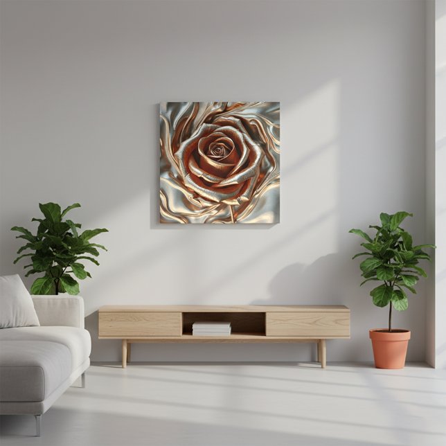 Luxury Glamorous Metallic Rose Gold and Silver Canvas Print (Creator Uploaded)