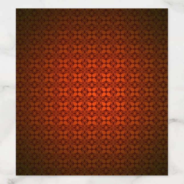Luxury Glamorous Red Damask Template Elegant Envelope Liner (Design)