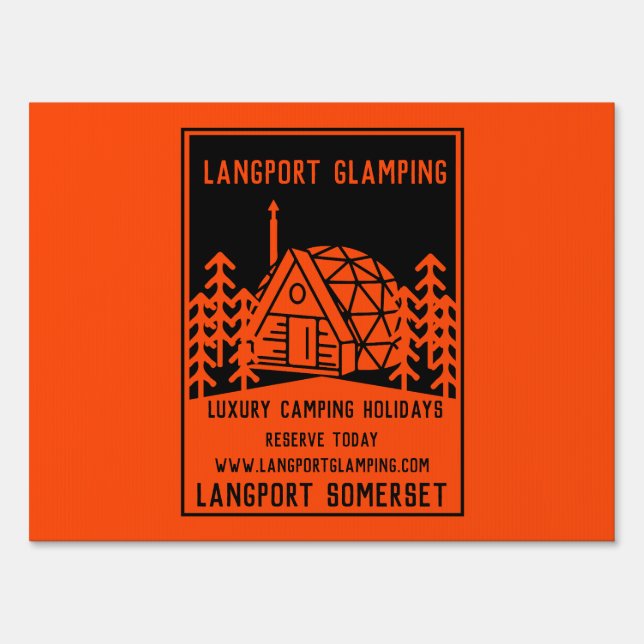 Luxury Glamping Sign (Front)