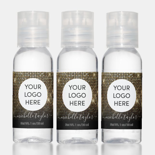 luxury glitter add your logo girly modern hand sanitizer (Set)