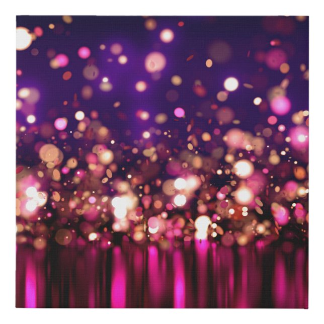 Luxury glitter background with glow. faux canvas print (Front)