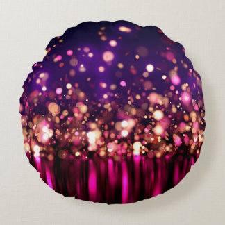 Luxury glitter background with glow. round pillow