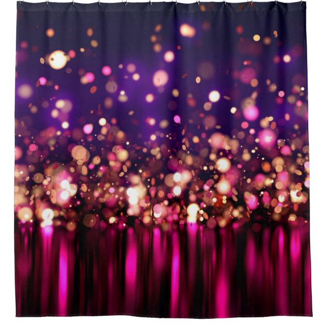 Luxury glitter background with glow. shower curtain (Front)