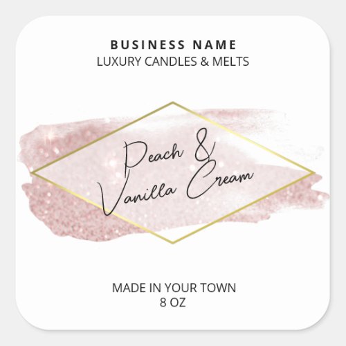 Luxury Glitter Candle Product Labels