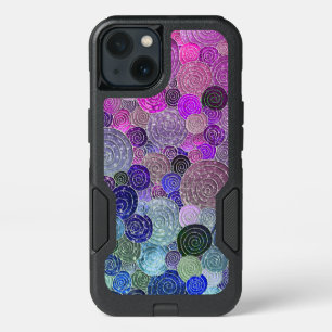 Luxury Glitter Dots and Circles - colorful purple iPhone 13 Case