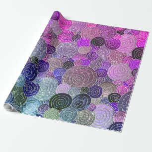 Luxury Glitter Dots and Circles - colorful purple Wrapping Paper