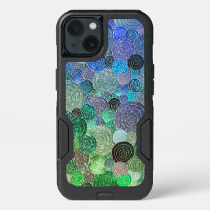 Luxury Glitter Dots and Circles - Fresh Aqua iPhone 13 Case