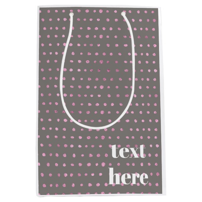 Luxury glitter dots medium gift bag (Front)