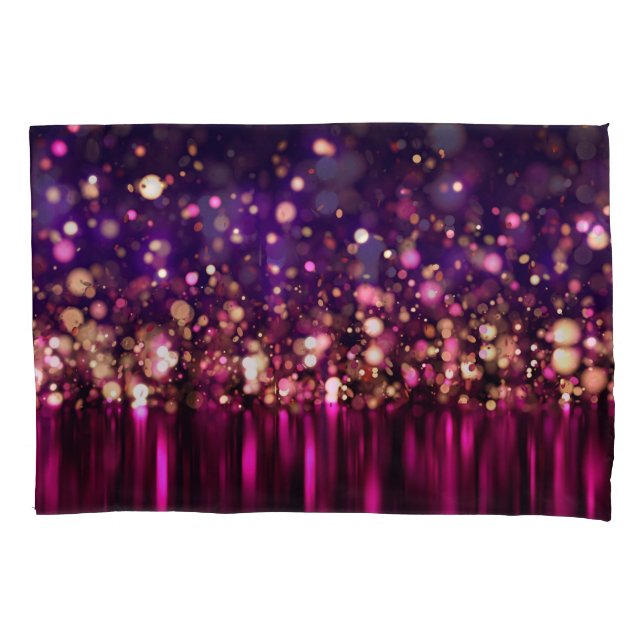 Luxury Glitter Glow 3D Background. Pillow Case (Front)