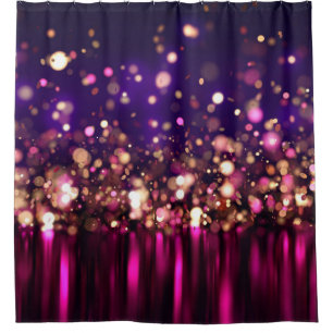 Luxury Glitter Glow 3D Background. Shower Curtain