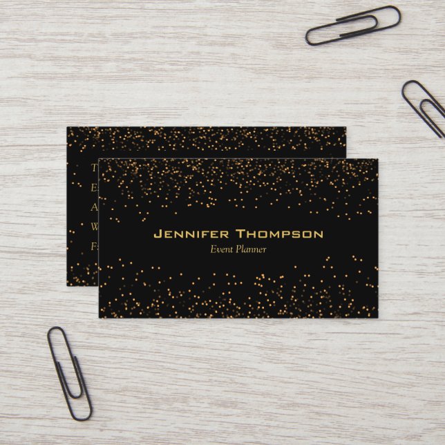 Luxury Glitter Gold Business Card (Front/Back In Situ)