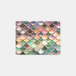Luxury Glitter Mermaid Scales - Multicolor Post-it Notes