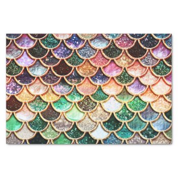 Luxury Glitter Mermaid Scales - Multicolor Tissue Paper by Flowers_in_Love at Zazzle