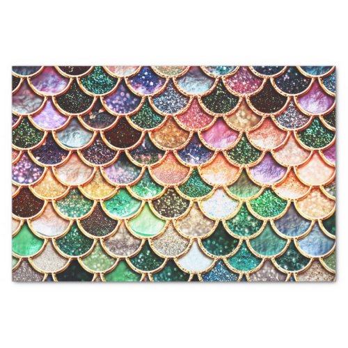 Luxury Glitter Mermaid Scales _ Multicolor Tissue Paper