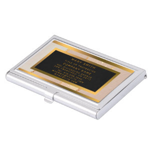 Luxury Glitter Rose Gold Business Card Case
