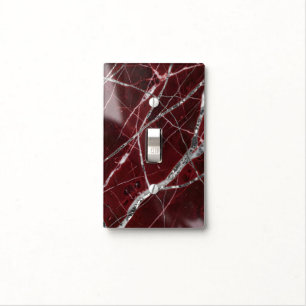 Luxury glossy red marble light switch cover