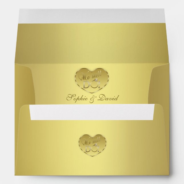 Luxury Gold 50th Wedding Anniversary We still DO Envelope (Back (Bottom))