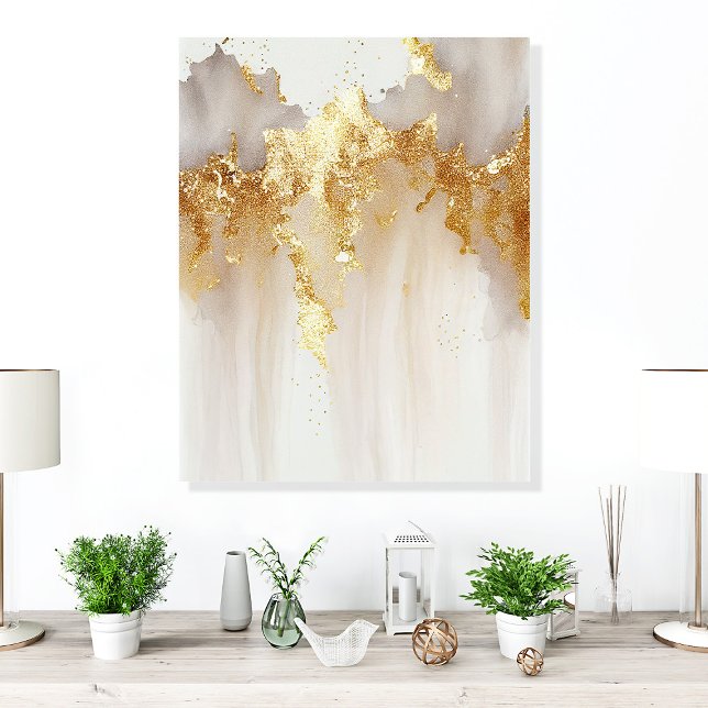 Luxury Gold Abstract Acrylic Wall Art Tile (Creator Uploaded)