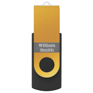 Luxury gold and carbon business USB flash drive
