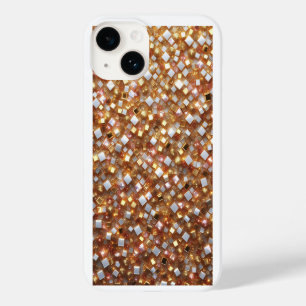 Luxury Gold and Diamond Mosaic Geometric Shimmerin Case-Mate iPhone 14 Case