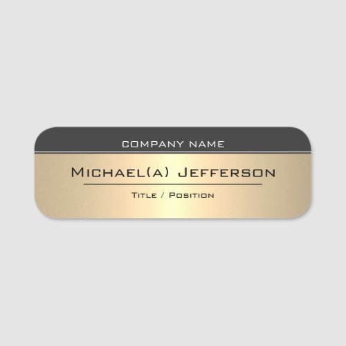 Luxury Gold And Elegant Fashion Style Moss Green Name Tag