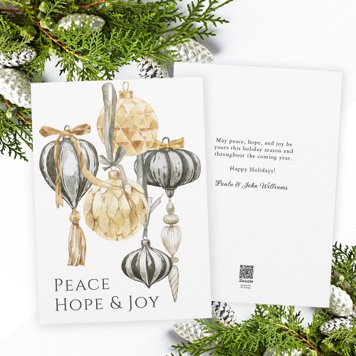 Luxury Gold and Pewter Metallic Ornaments Holiday