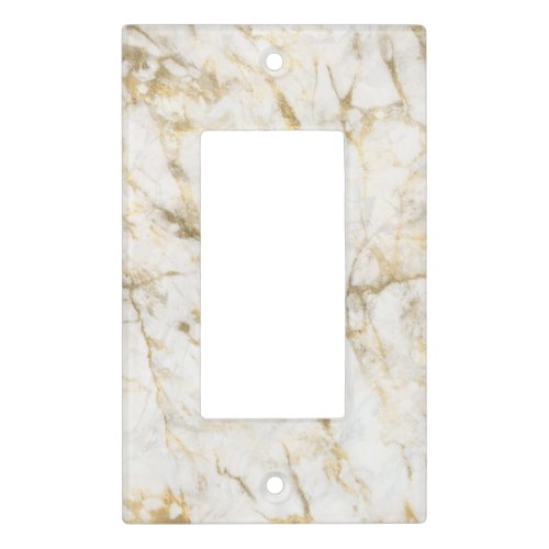 Luxury Gold and White Marble Light Switch Cover
