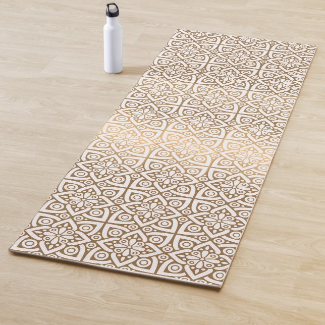 Luxury Gold Arabic Geometric Yoga Mat (In Situ)