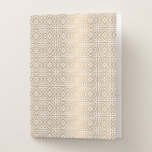 Luxury Gold Arabic Islamic Pocket Folder – Elegant